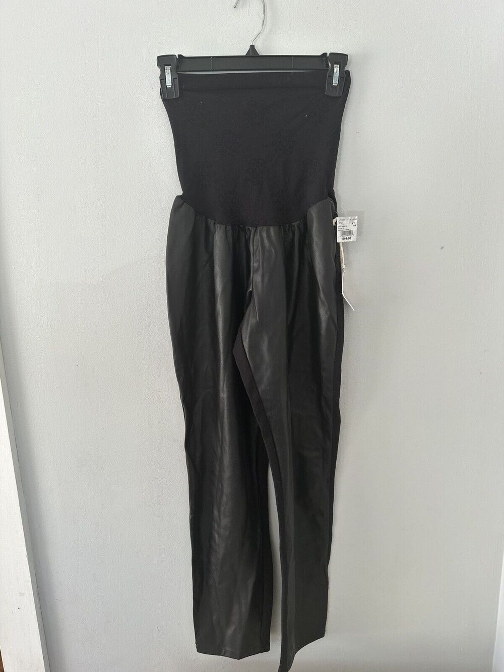 Jessica Simpson Secret Fit Belly Faux Leather Front Maternity Pants Size XL